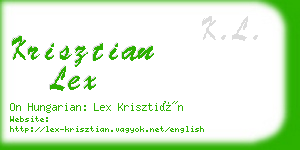 krisztian lex business card